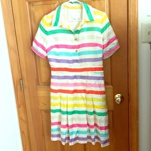 Kate spade striped silk dress size 8